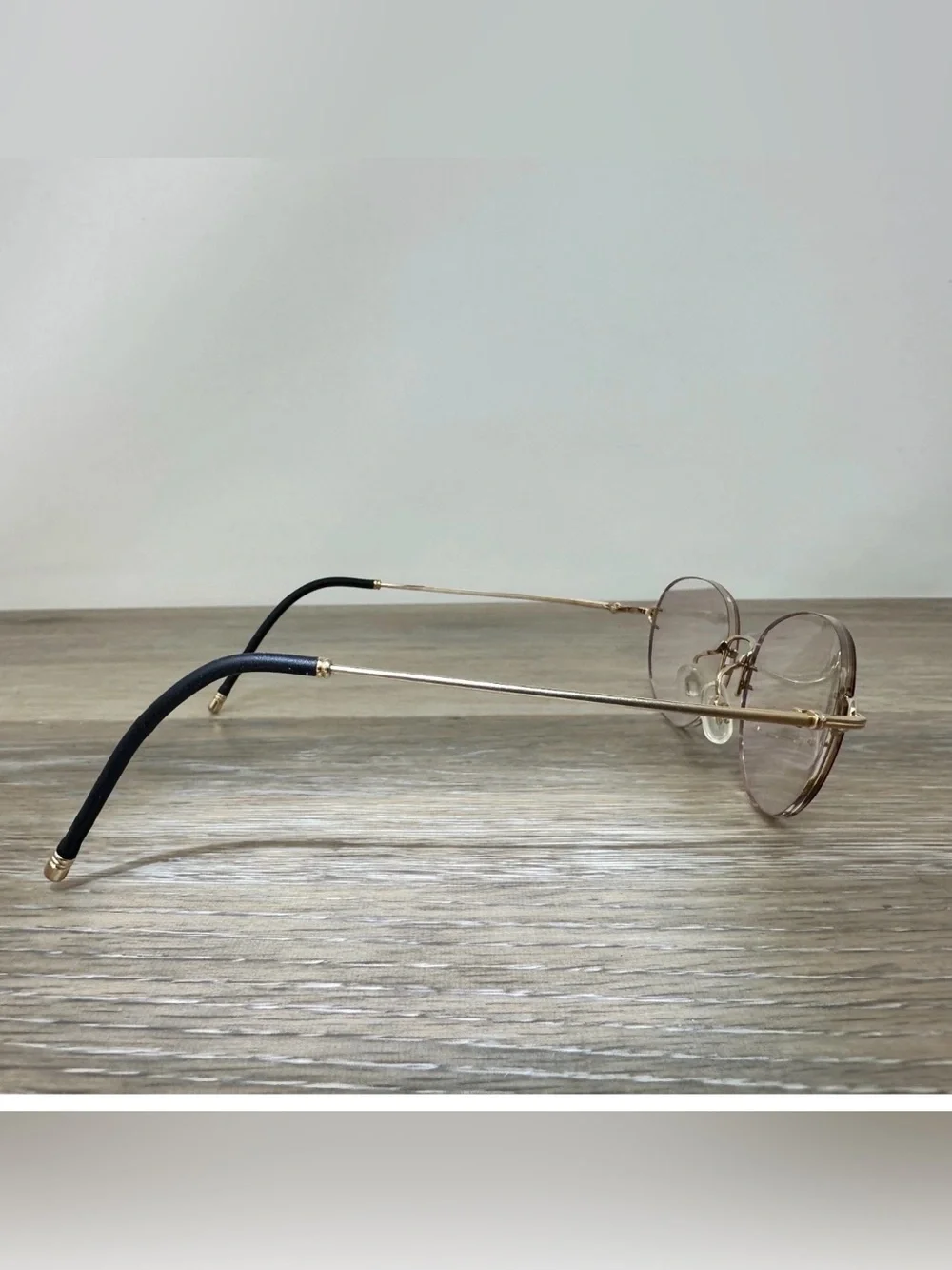 RARE Hoya Pinfeel Gold-Plated Titanium Eyeglass Frames Japan Flexible 16-135 Vtg